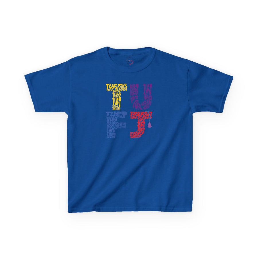 TUFJ Multi Color Repeat Kids Heavy Cotton™ Tee
