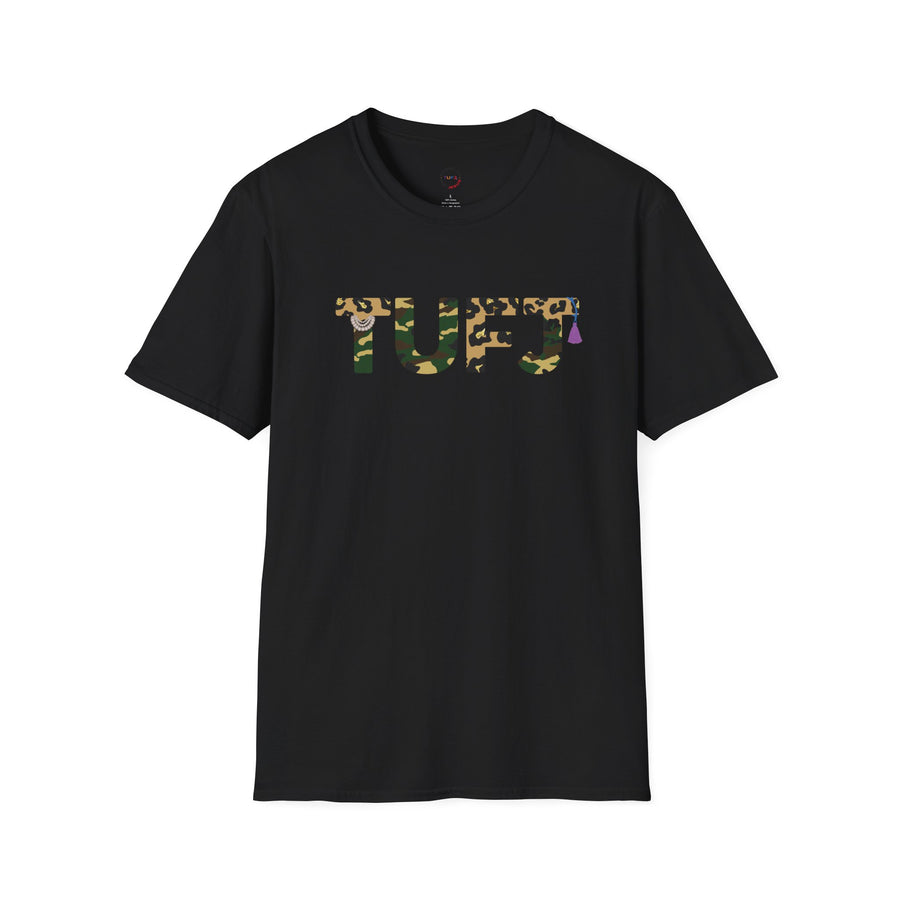 TUFJ Camo Leopard And Pearls Unisex Softstyle T-Shirt