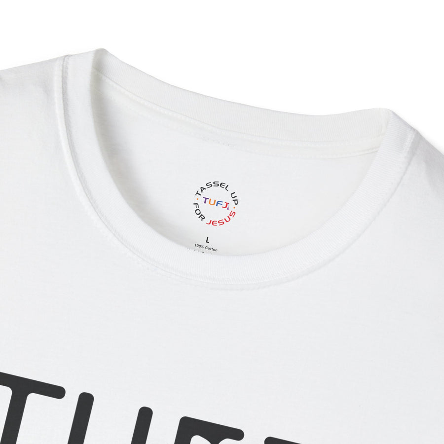 TUFJ Black Print Drip Unisex Softstyle T-Shirt