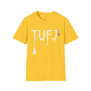TUFJ White Print Drip Unisex Softstyle T-Shirt