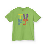 TUFJ Multi Color Repeat Kids Heavy Cotton™ Tee