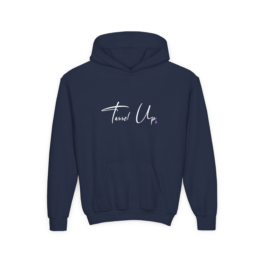 Tassel Up Cursive Youth Heavy Blend Hoodie