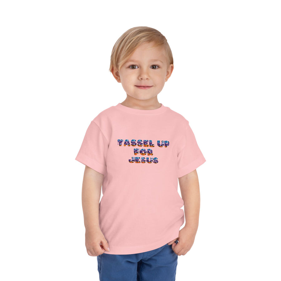 Tassel Up For Jesus Camo Toddler Short Sleeve Tee