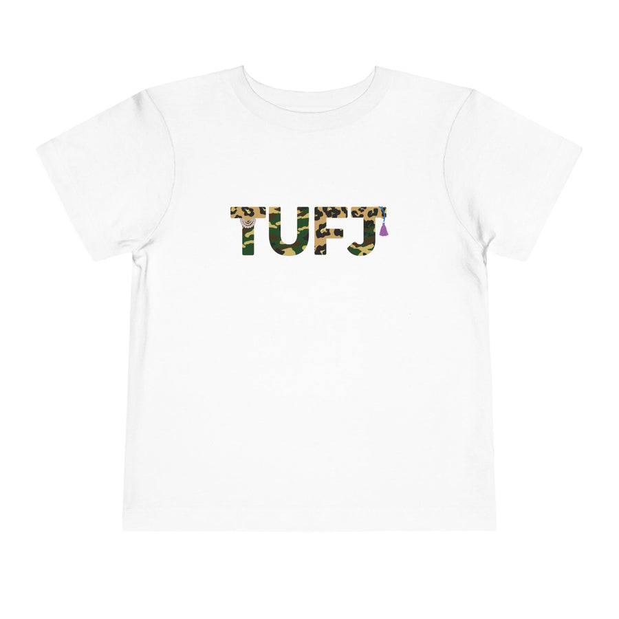 TUFJ Camo Leopard And Pearls Toddler Short Sleeve Tee
