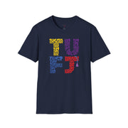 TUFJ Multi Color Repeat Unisex Softstyle T-Shirt