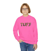 TUFJ Camo Leopard And Pearls Youth Crewneck Sweatshirt
