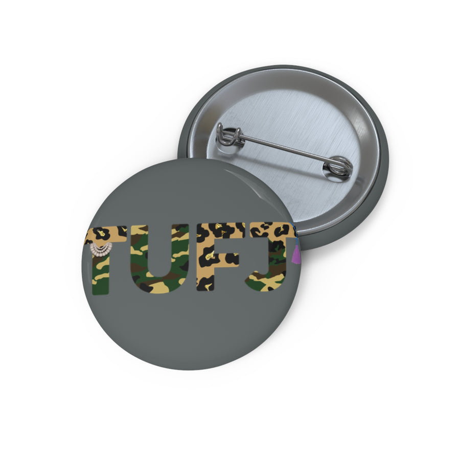 TUFJ Camo Leopard  And Pearls Pin Buttons