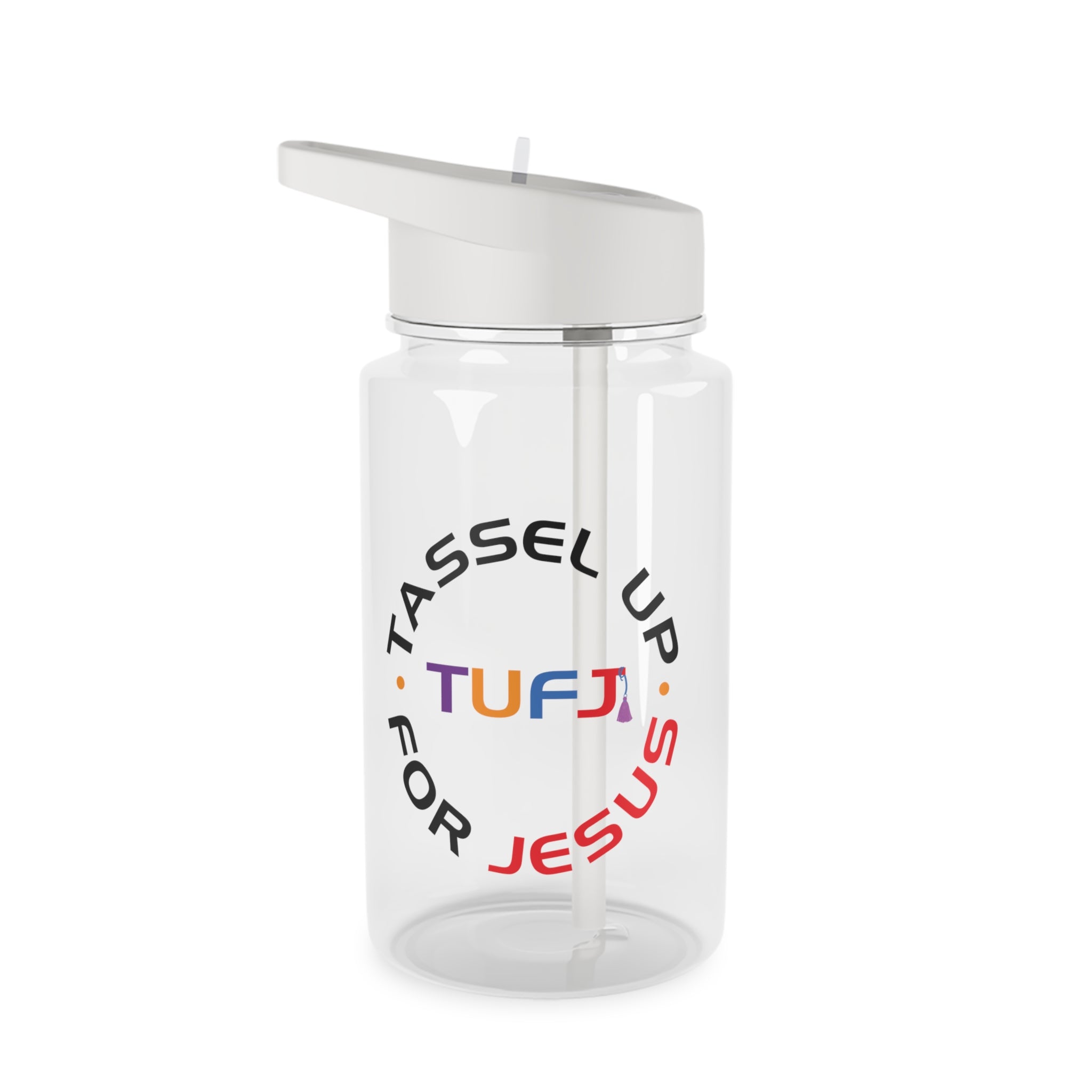 Tassel Up For Jesus Logo Tritan Water Bottle