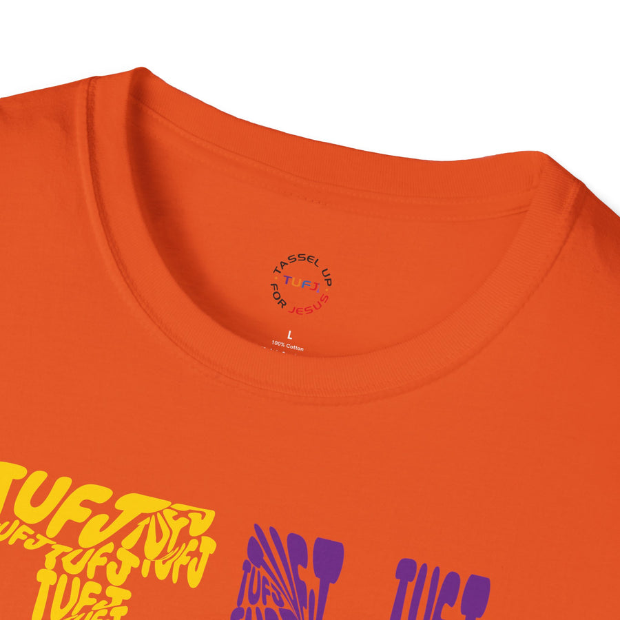 TUFJ Multi Color Repeat Unisex Softstyle T-Shirt