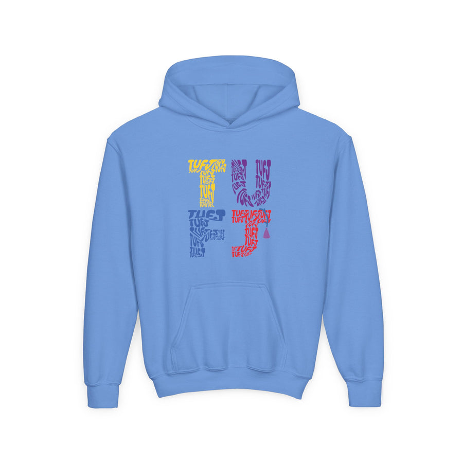 TUFJ Multicolor Repeat Youth Heavy Blend Hoodie