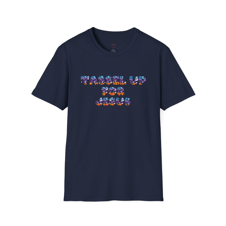 Tassel Up For Jesus Camo Unisex Softstyle T-Shirt