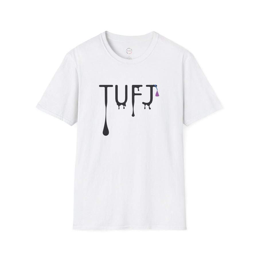 TUFJ Black Print Drip Unisex Softstyle T-Shirt