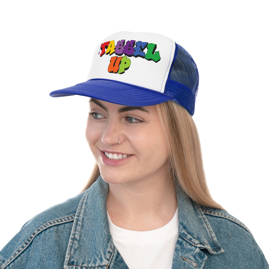 Tassel Up Graffiti Trucker Cap