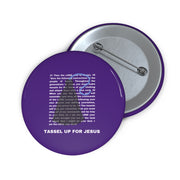 Purple Numbers 15 : 37 - 41 Bible Verse Pin Buttons