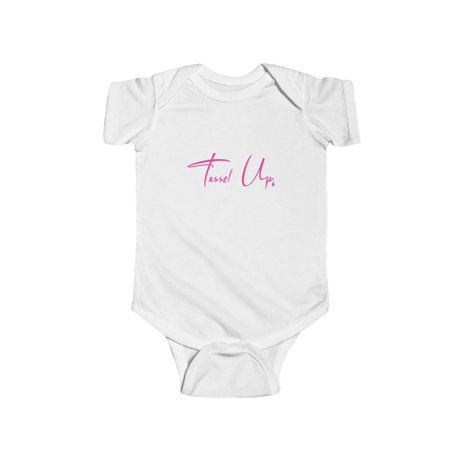 Tassel Up Cursive Infant Fine Jersey Bodysuit