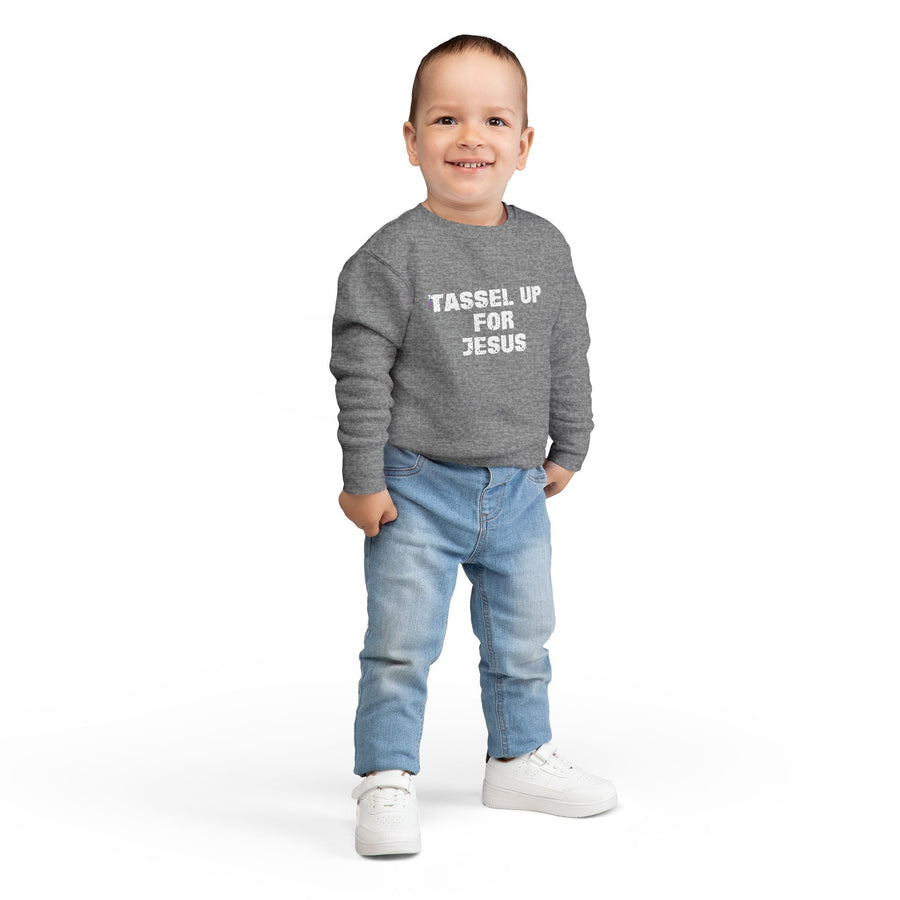 Tassel Up For Jesus Repeat Toddler Sweatshirt