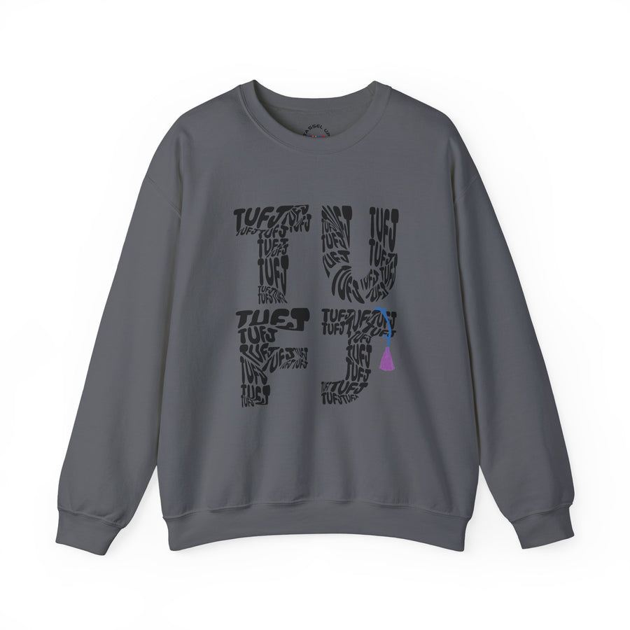 TUFJ Black Repeat Unisex Sweatshirt