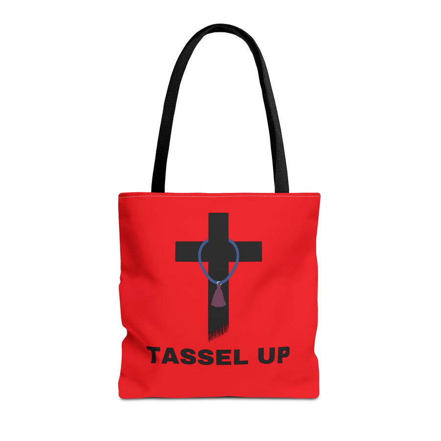 Red Tassel Cross Tote Bag