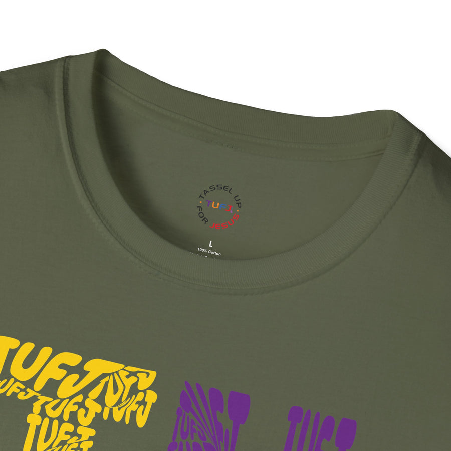 TUFJ Multi Color Repeat Unisex Softstyle T-Shirt