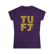 TUFJ Repeat Yellow Print Women's Cut Softstyle Tee