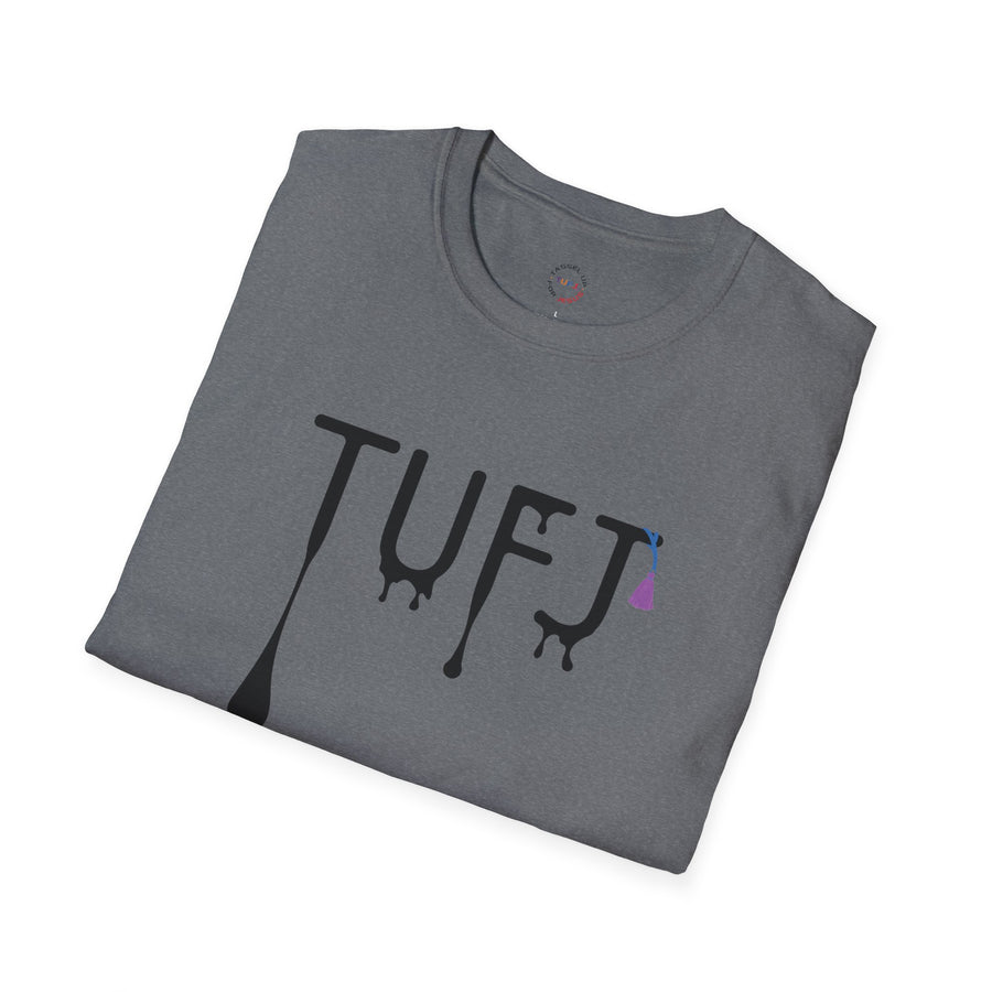 TUFJ Black Print Drip Unisex Softstyle T-Shirt