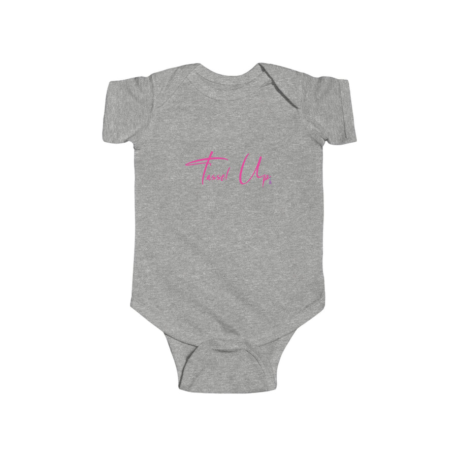 Tassel Up Cursive Infant Fine Jersey Bodysuit