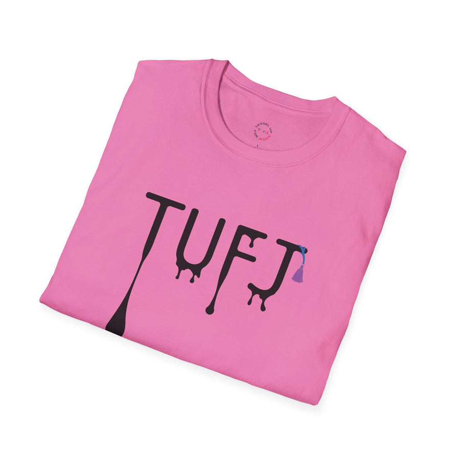 TUFJ Black Print Drip Unisex Softstyle T-Shirt