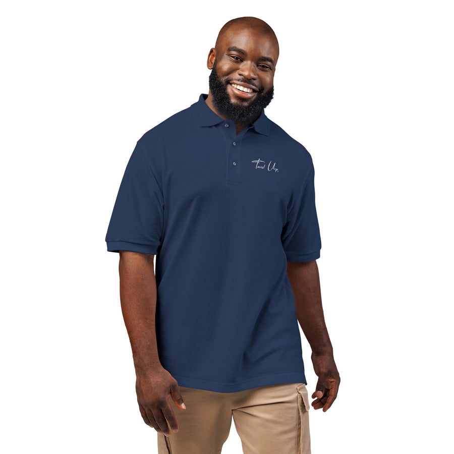 Tassel Up Cursive Unisex Polo Shirt (Embroidery)