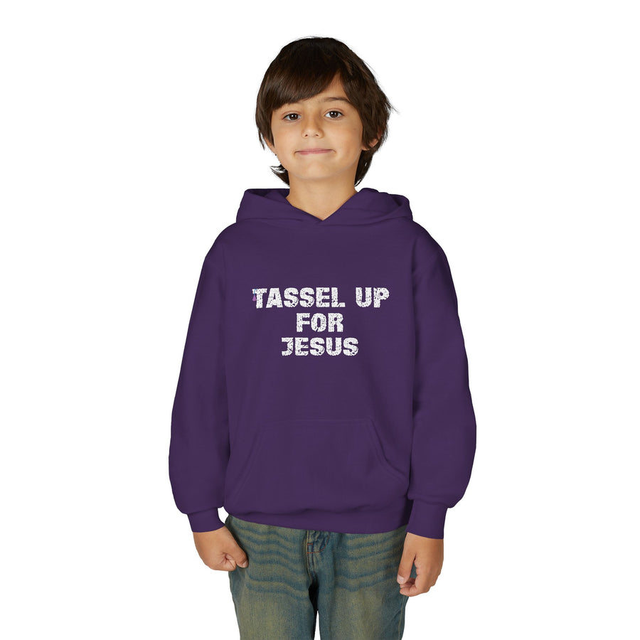 Tassel Up For Jesus Repeat Youth Heavy Blend Hoodie