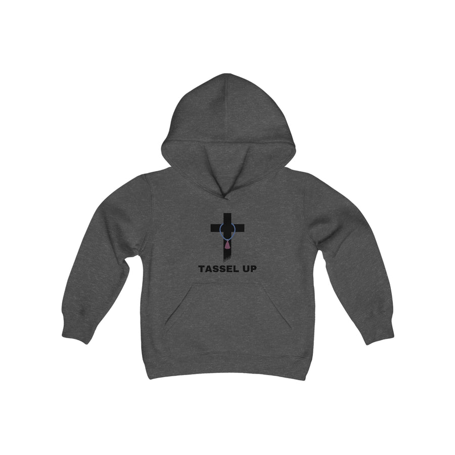 Tassel Cross Youth Heavy Blend Hooded Sweatshirt