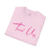 Tassel Up Pink Cursive Softstyle Unisex T-Shirt