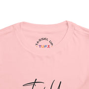 Tassel Up Cursive Toddler Short Sleeve Tee