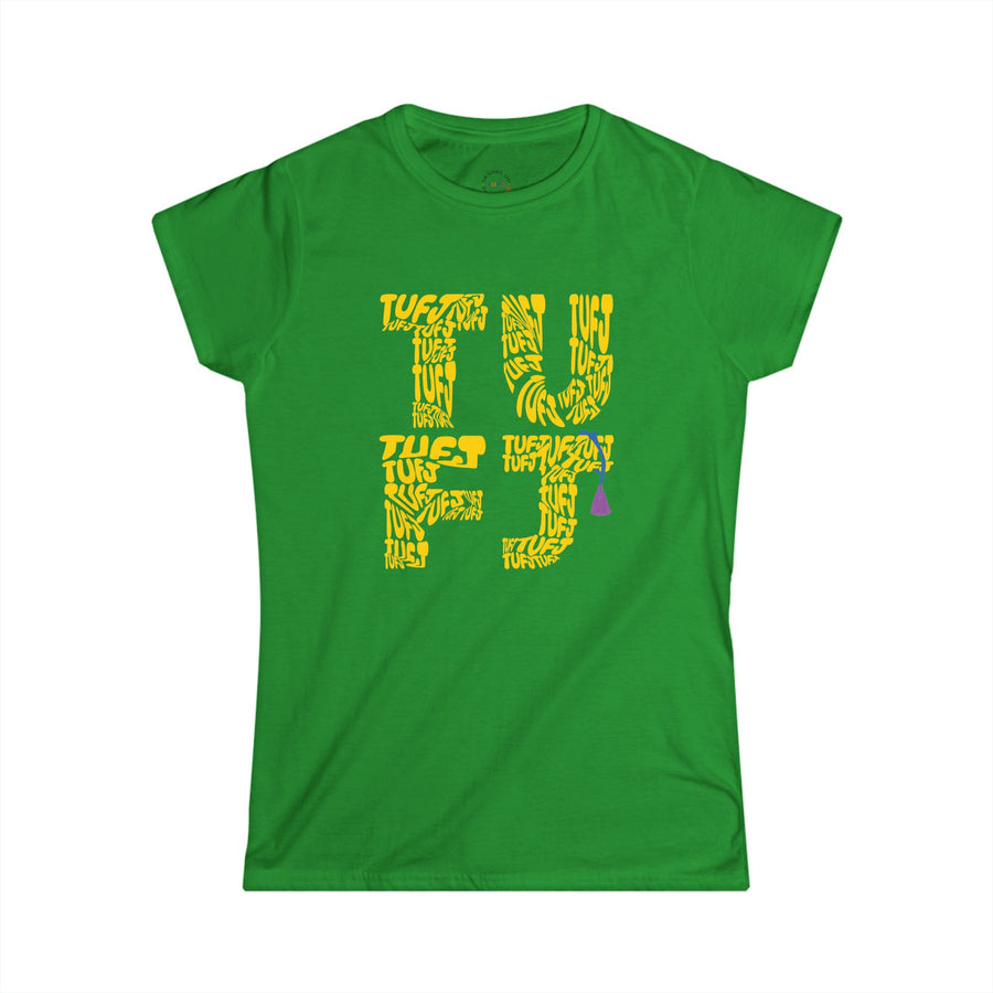 TUFJ Repeat Yellow Print Women's Cut Softstyle Tee