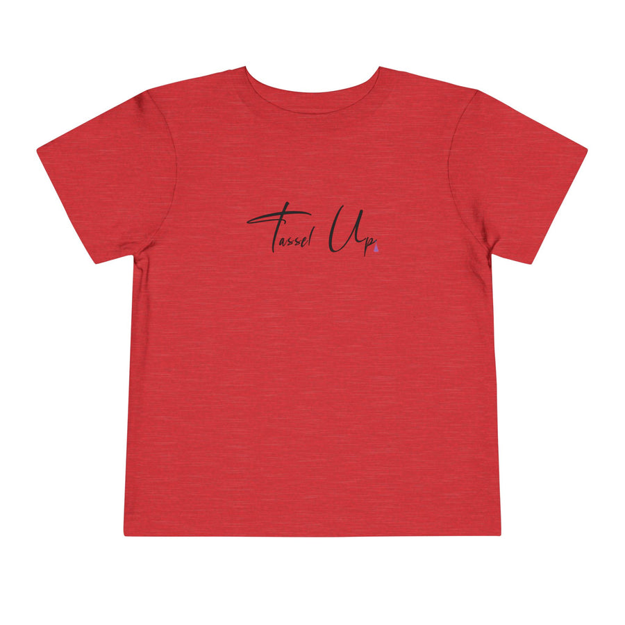 Tassel Up Cursive Toddler Short Sleeve Tee