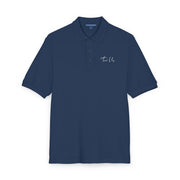 Tassel Up Cursive Unisex Polo Shirt (Embroidery)