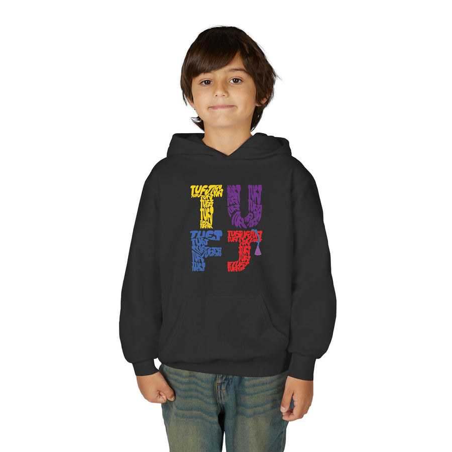 TUFJ Multicolor Repeat Youth Heavy Blend Hoodie