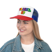 Tassel Up Graffiti Trucker Cap