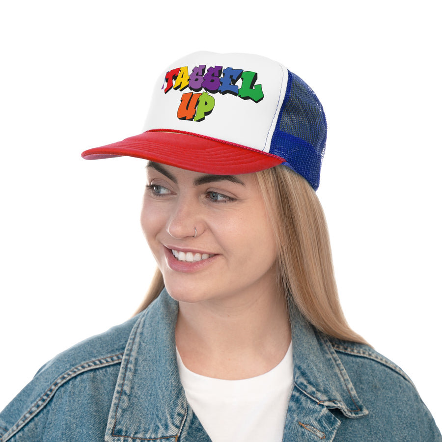Tassel Up Graffiti Trucker Cap