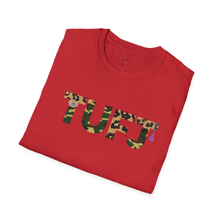 TUFJ Camo Leopard And Pearls Unisex Softstyle T-Shirt