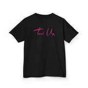 Tassel Up Pink Cursive Kids Heavy Cotton™ Tee