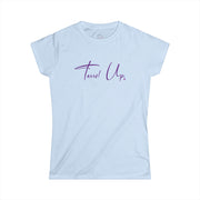 Tassel Up Purple Cursive Women's Cut Softstyle Tee