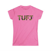 TUFJ Camo Leopard And Pearls Women's Cut Softstyle Tee