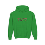 TUFJ Camo Leopard And Pearls Youth Heavy Blend Hoodie