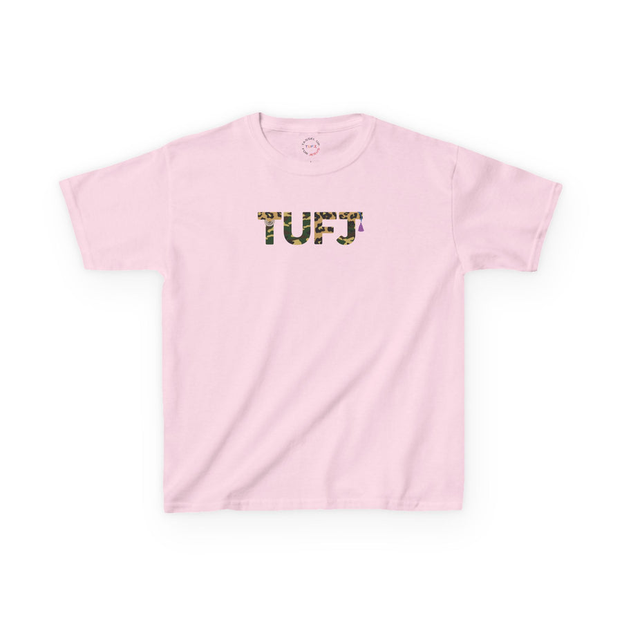 TUFJ Camo Leopard And Pearls Kids Heavy Cotton™ Tee