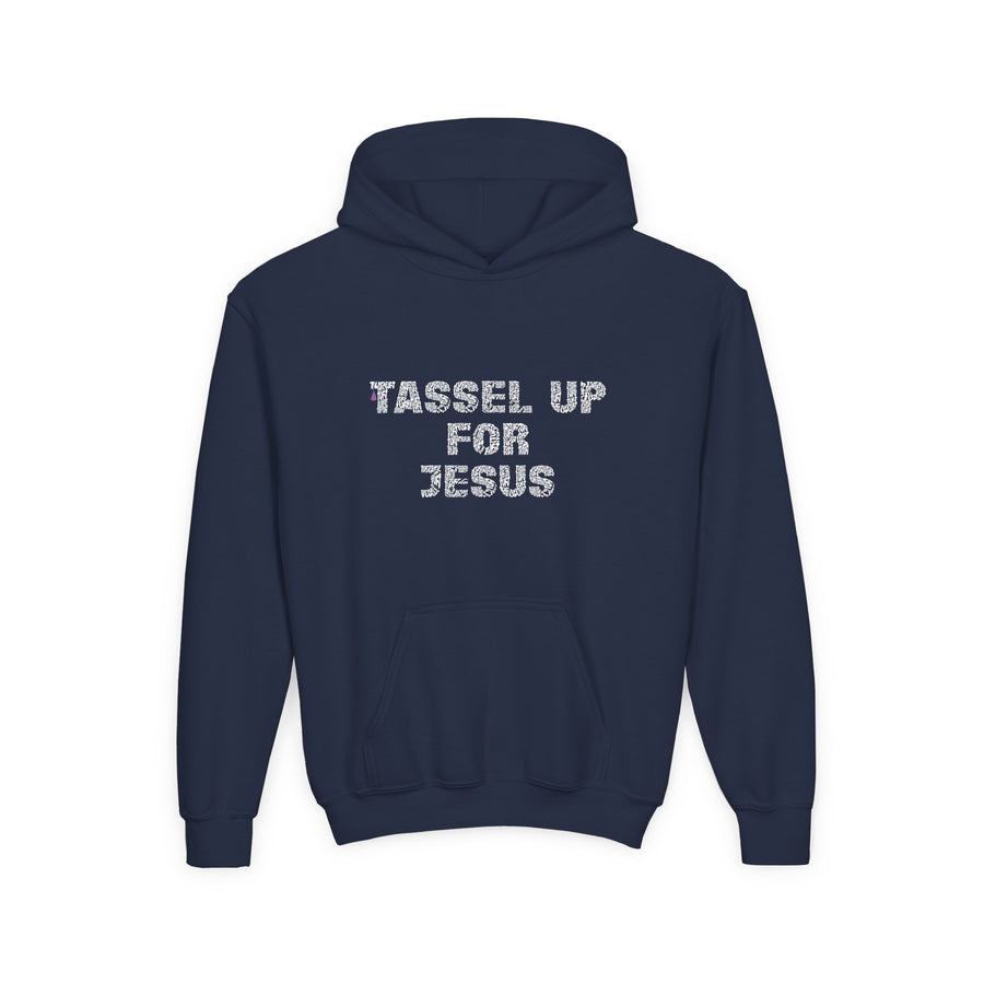 Tassel Up For Jesus Repeat Youth Heavy Blend Hoodie