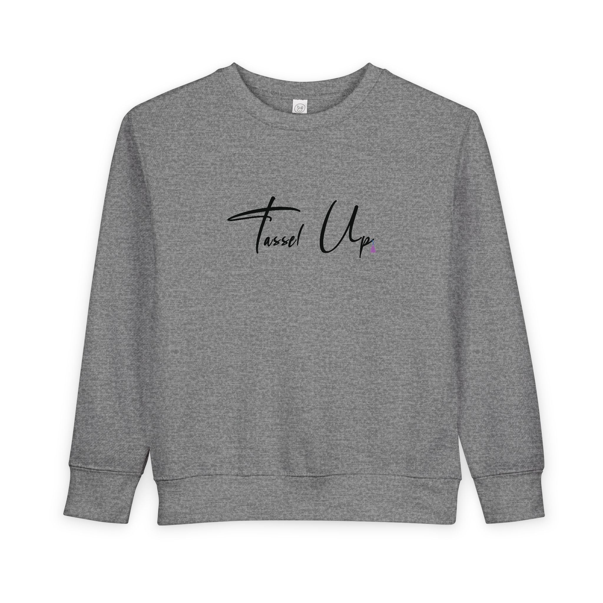 Tassel Up Cursive Toddler Sweatshirt