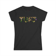 TUFJ Camo Leopard And Pearls Women's Cut Softstyle Tee