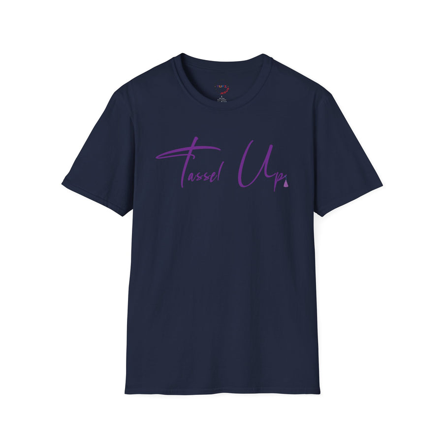 Tassel Up Purple Cursive Unisex Softstyle T-Shirt