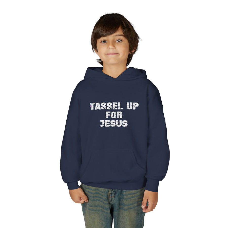 Tassel Up For Jesus Repeat Youth Heavy Blend Hoodie