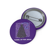 Purple Numbers 15 : 37 - 41 Bible Verse Pin Buttons